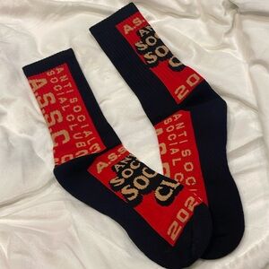 NWT AntiSocialSocialClub “pack your things” 2023 socks